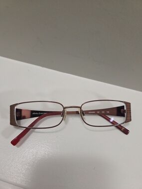 Daisy Fuentes Juliana Red Metal Eyeglass Frames Women's 52-17-135 Regular Wine